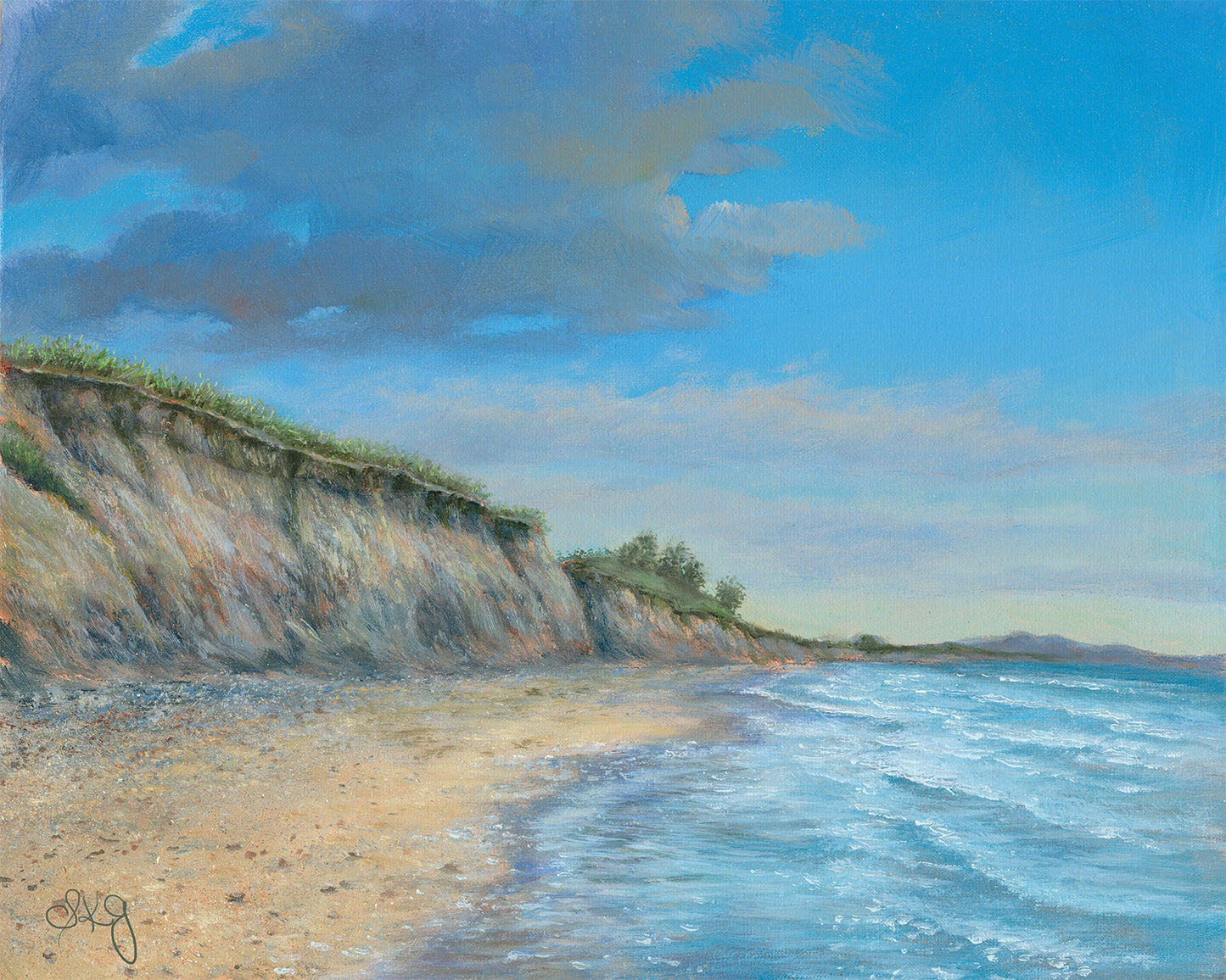 Hampden Beach – Sunlit ShoreHampden, Otago Coast, New Zealand 10X8 inches