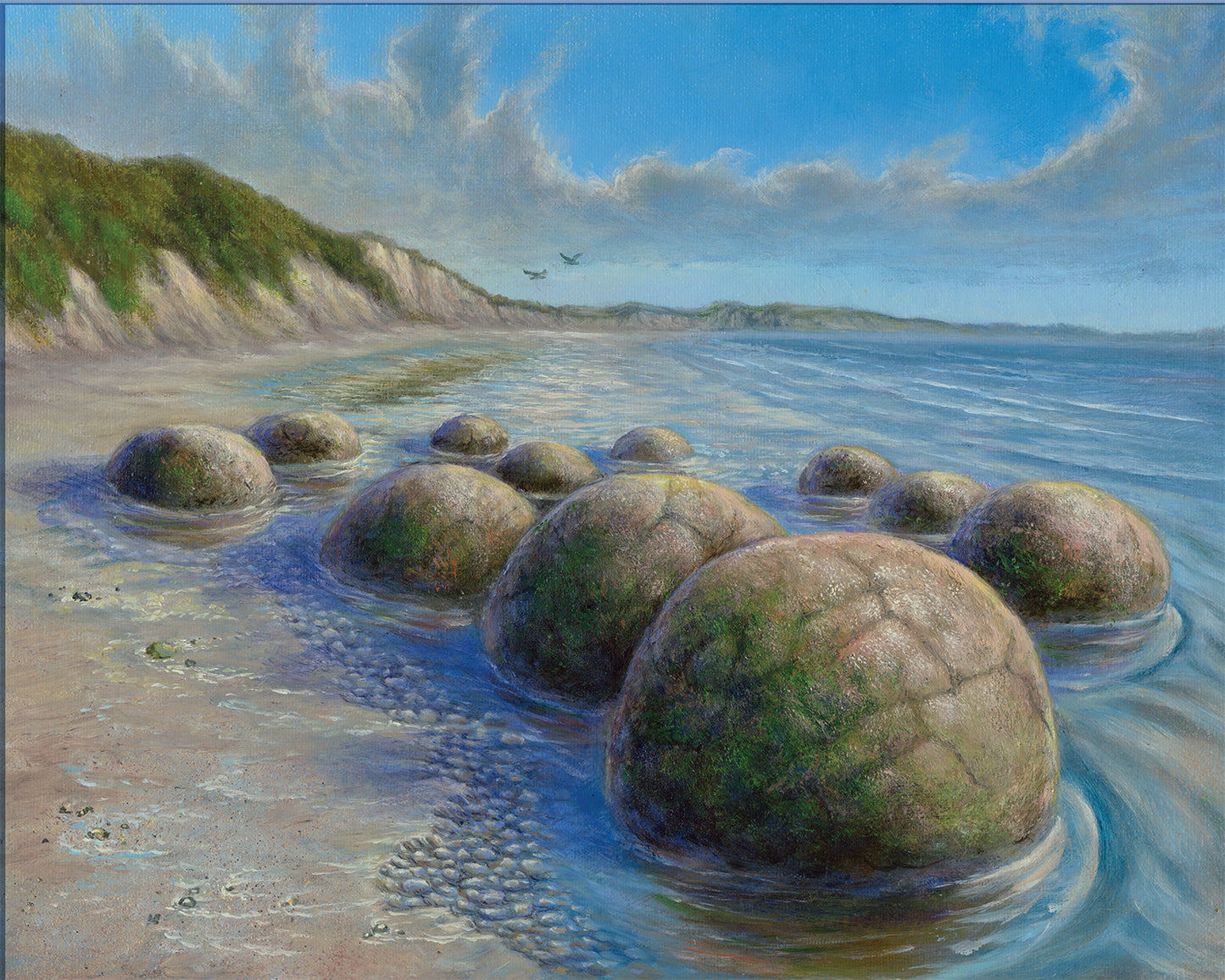 Moeraki Boulders – Daylight Moeraki, Otago Coast, New Zealand 10X8 inches
