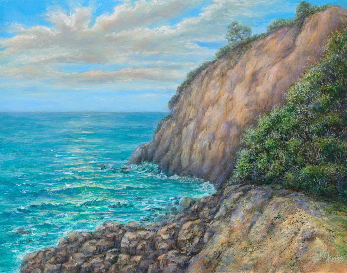 Moeraki Headland – Coastal Track View 11X14 inches
