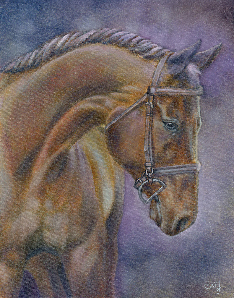 Equestrian Study – Quiet Strength 11X14 inches