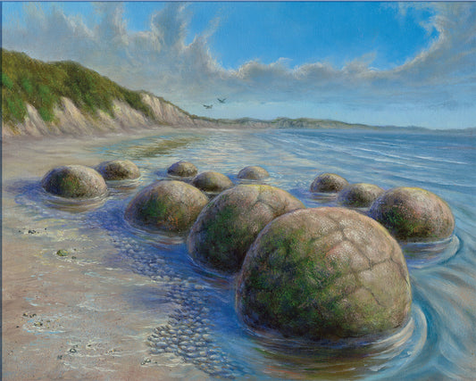 Moeraki Boulders – Daylight Moeraki, Otago Coast, New Zealand 10X8 inches